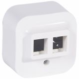 Legrand Quteo Бел Адаптер для 1 или 2 роз. RJ45 Keystone (782226)